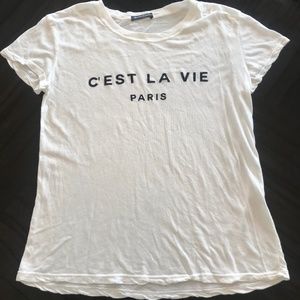 Brandy Mellville "C'est La Vie" Tee Shirt